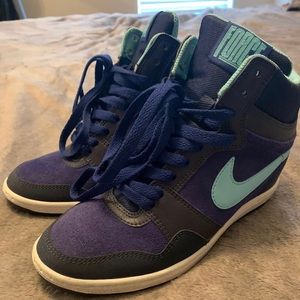 Nike Air Force Royal Blue wedge shoes